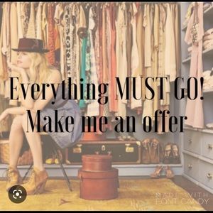 Make me an Offer!! Closet clean out!!